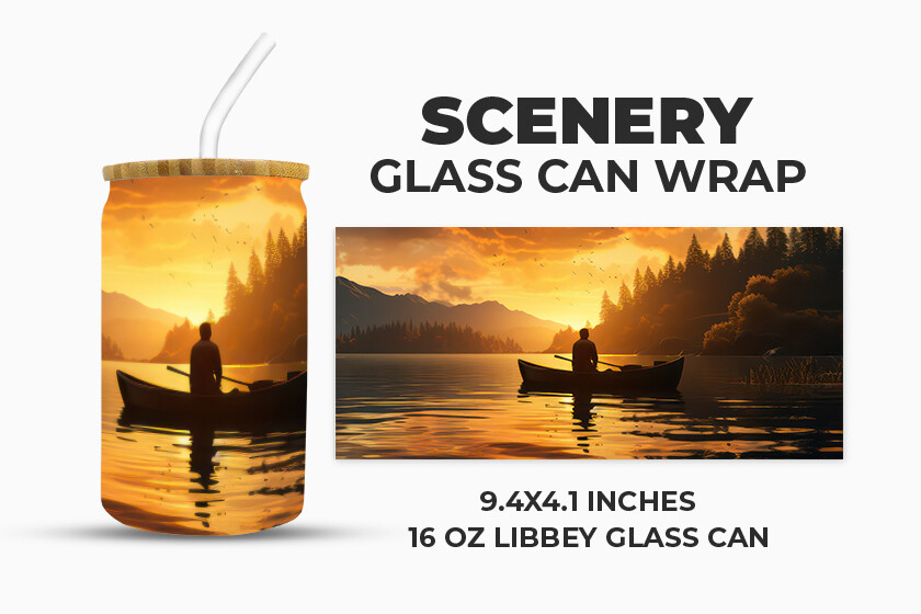 Scenery Glass Can Wrap Graphic by Creative World · Creative Fabrica