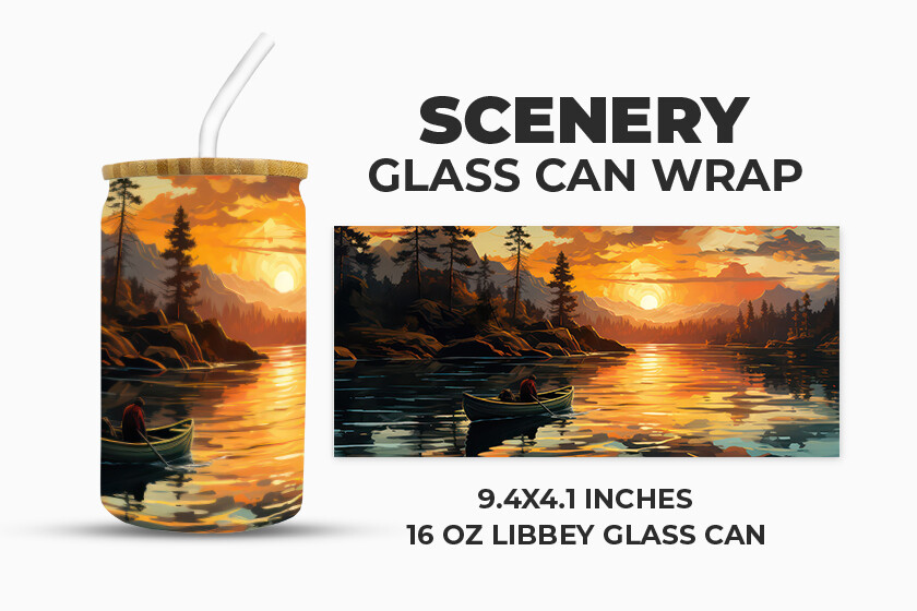 Scenery Glass Can Wrap Graphic by Creative World · Creative Fabrica
