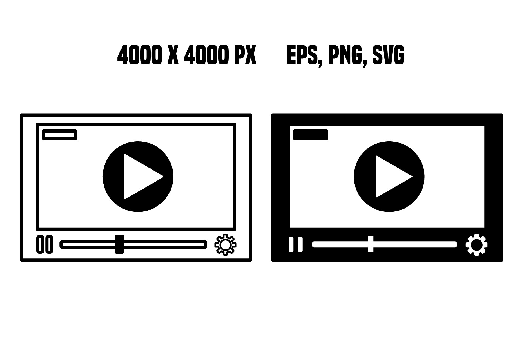Video Player Icons Graphic by YuliDor · Creative Fabrica