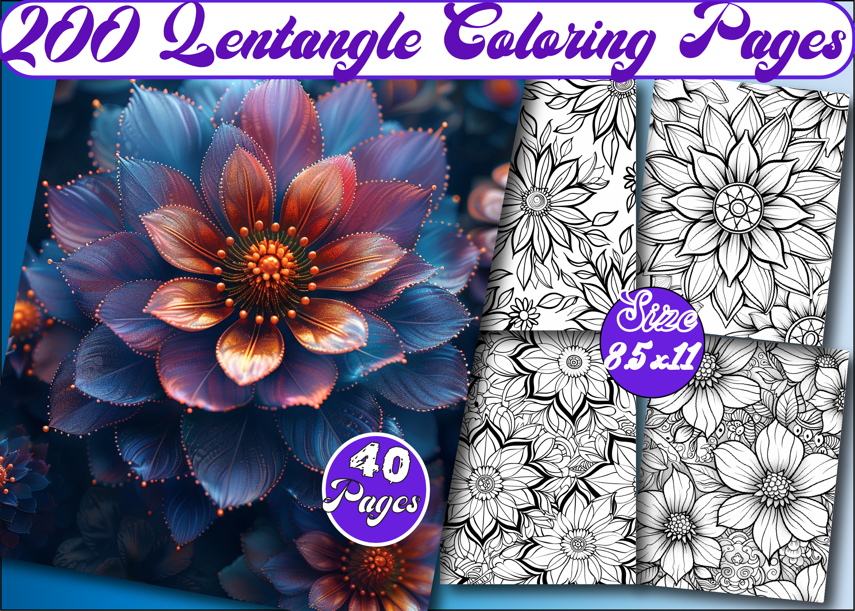 Zentangle Coloring Book for Adults