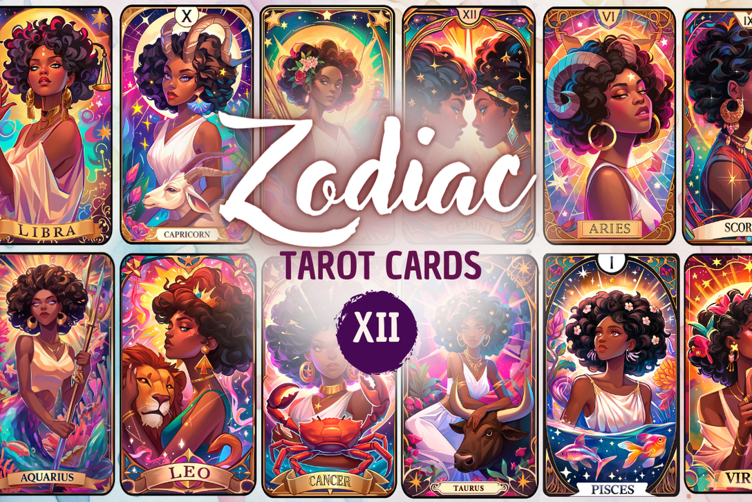Zodiac Tarot Cards - 12 PNG Clipart