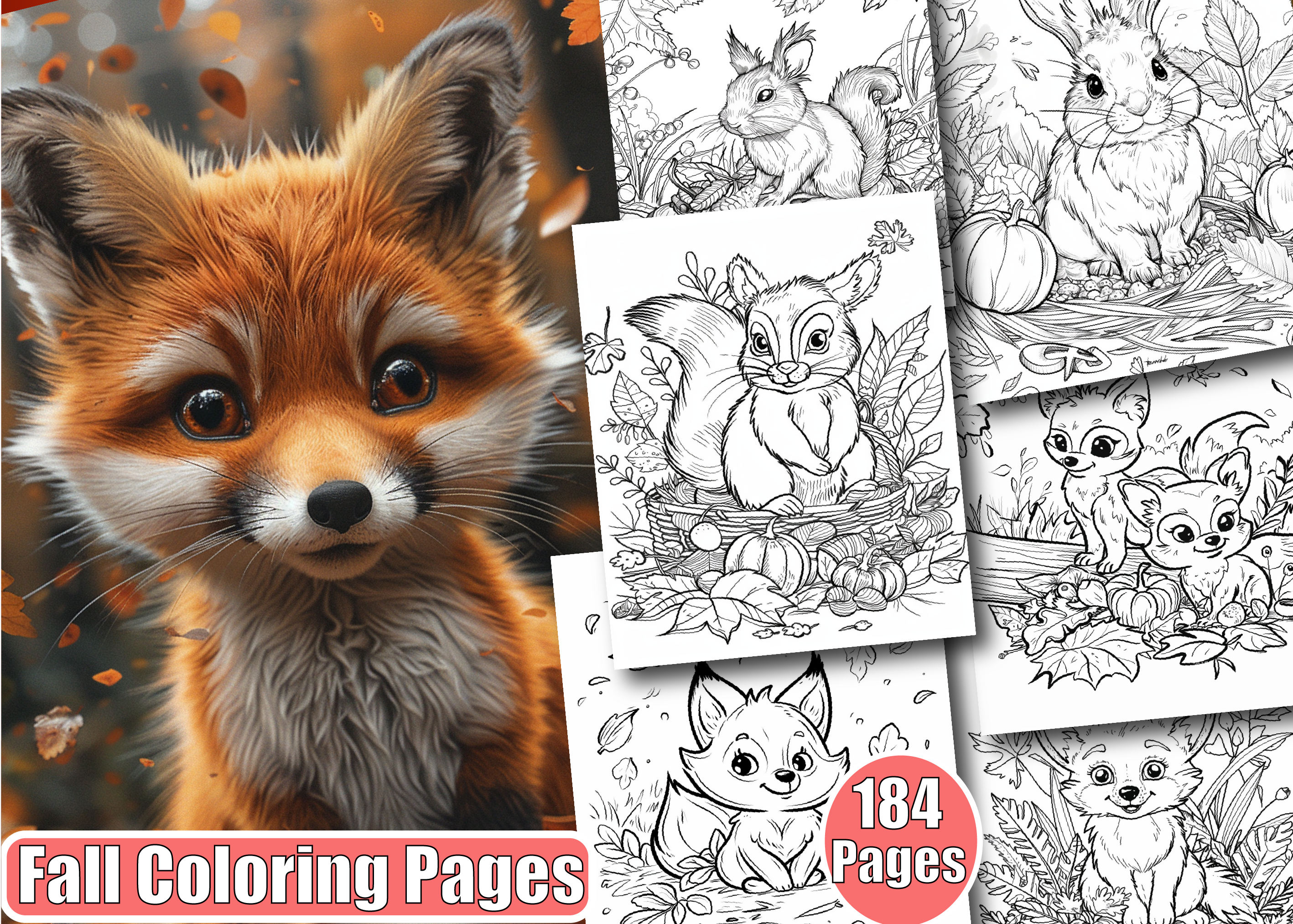 180+ Fall Coloring Pages for Adults