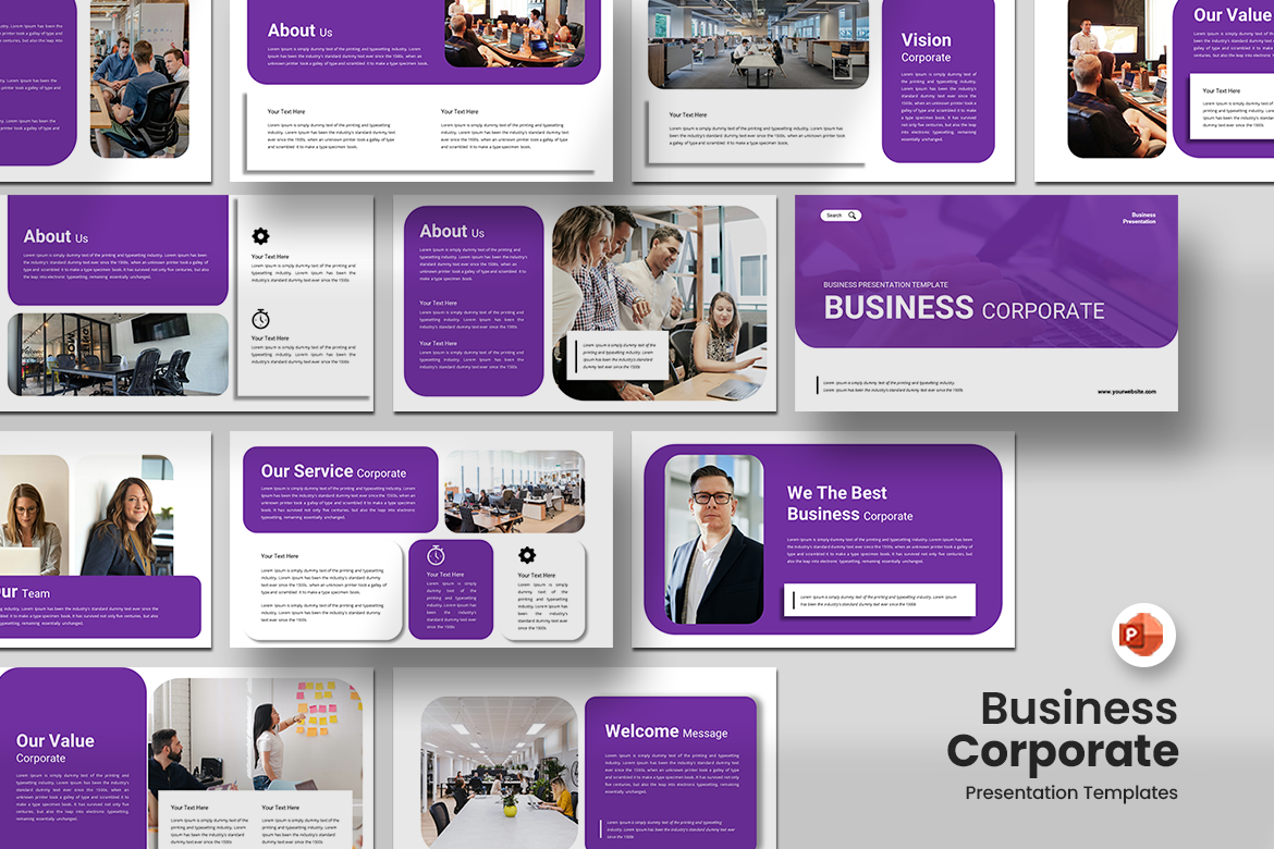 Plantilla de PowerPoint Corporativa Empresarial