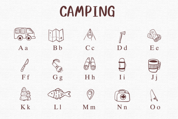 Camping Font - Preview 1