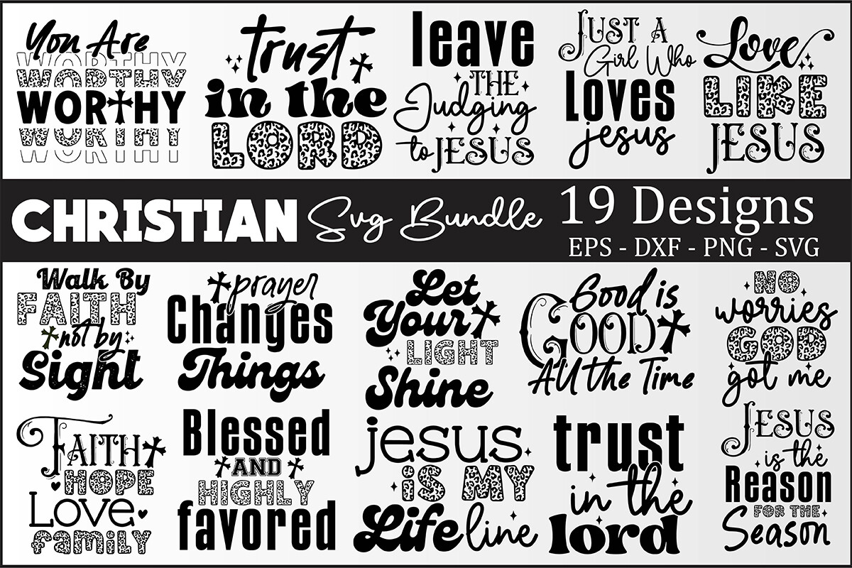 Christian SVG Bundle Graphic by creativemomenul022 · Creative Fabrica