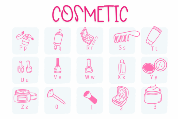 Cosmetic Font PNG with transparent background - Preview 2