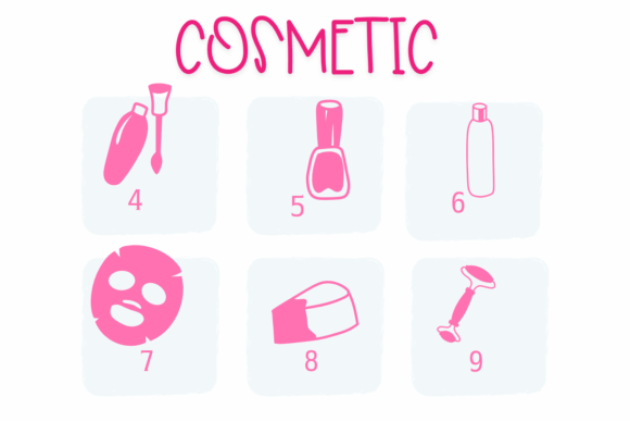 Cosmetic Font PNG with transparent background - Preview 3