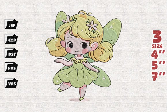 Cute Little Fairy Fiabe Ricami Di Nutty Creations