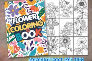 Flower Coloring Pages and Coloring Book Graphic by KDP GURU · Creative ...