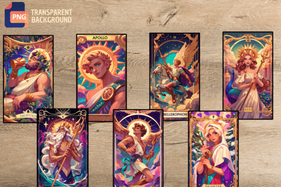 Greek Mythology Tarot Cards - Clipart