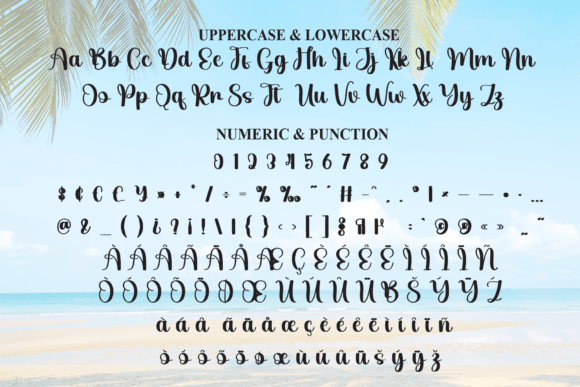 June Beach Font PNG with transparent background - Preview 6