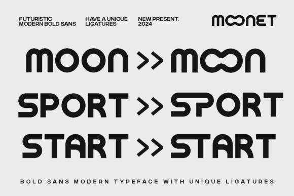 Moonet Font PNG with transparent background - Preview 2