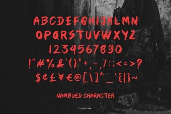 Nambued Font PNG with transparent background - Preview 4