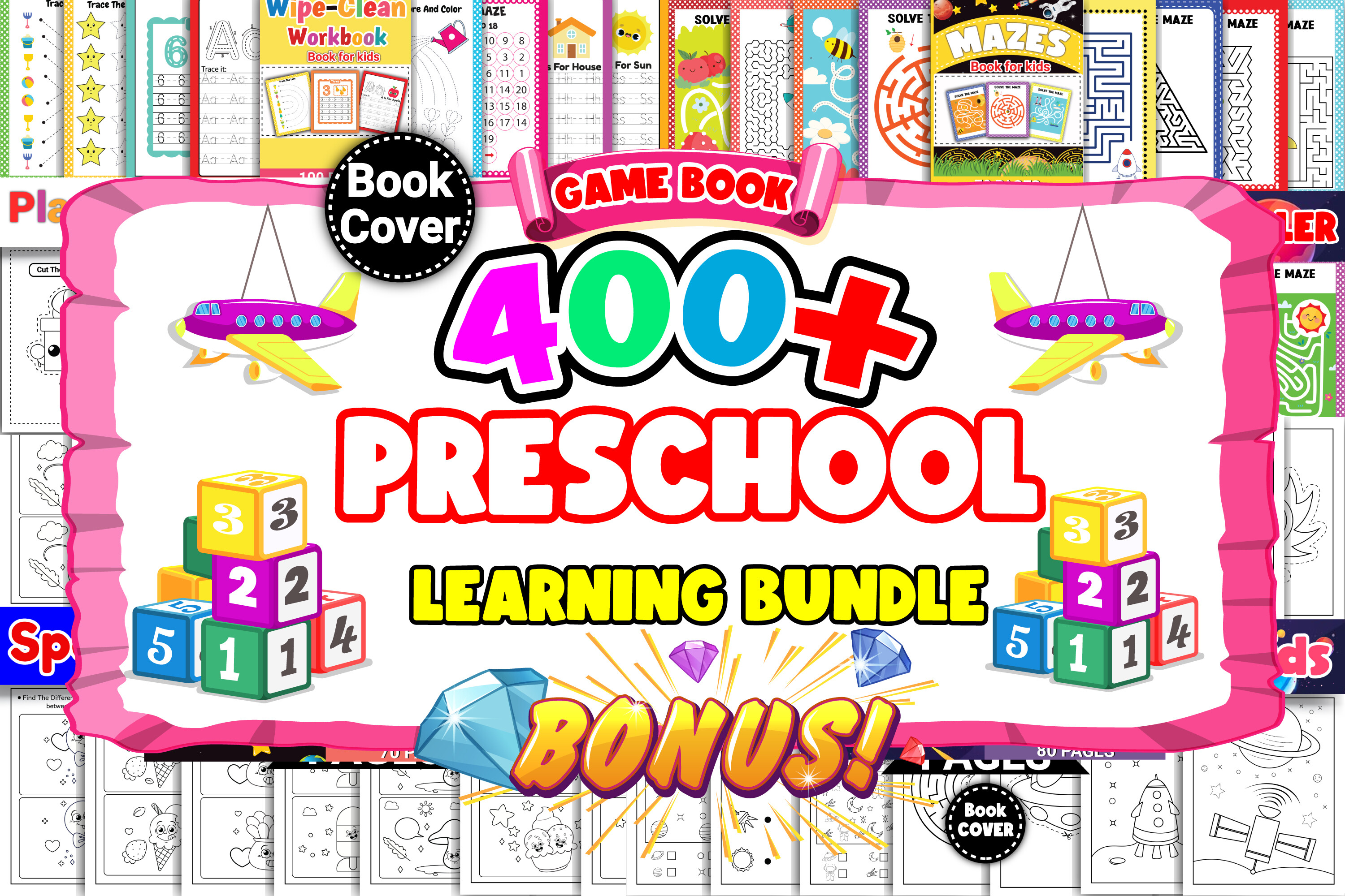 Preschool Learning Activity Book Bundle