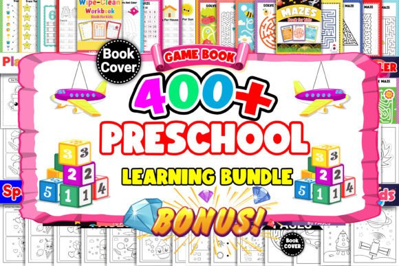 Preview of Preschool Learning Activity Book Bundle coloring pages for kids