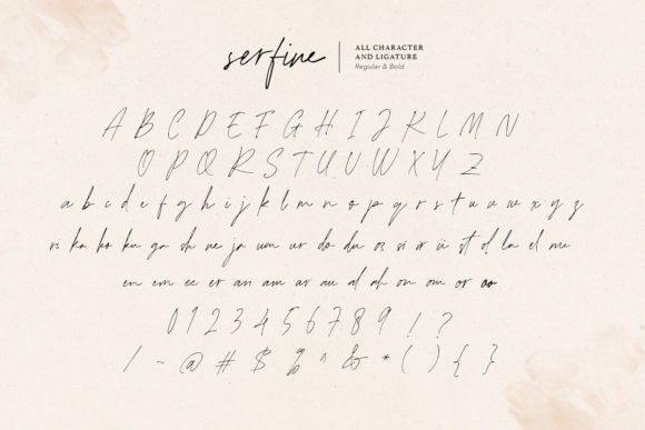 Serfine Font PNG with transparent background - Preview 6