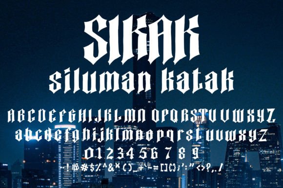 Sikak Siluman Katak Font PNG with transparent background - Preview 1