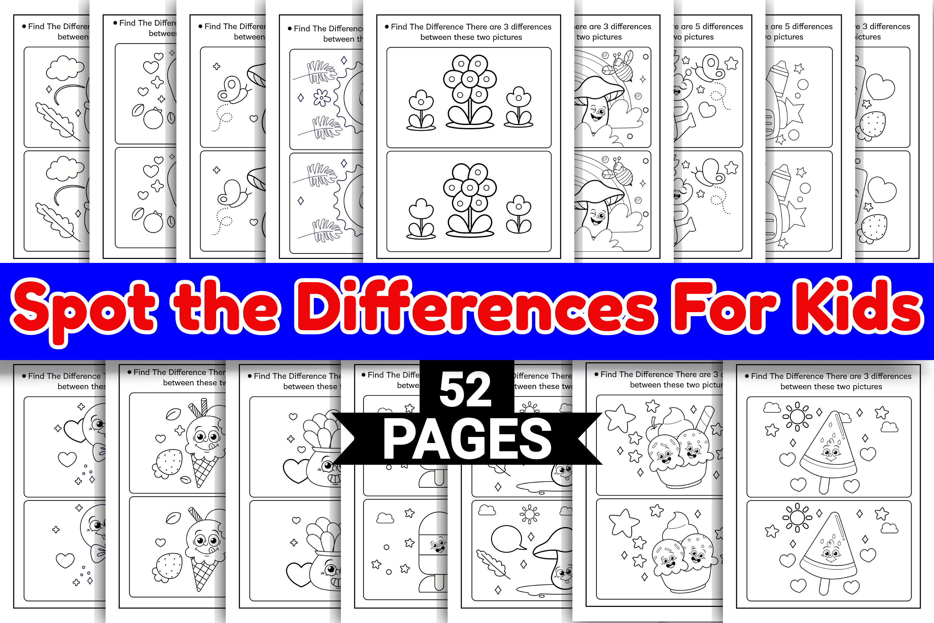 Spot the Differences Book for Kids