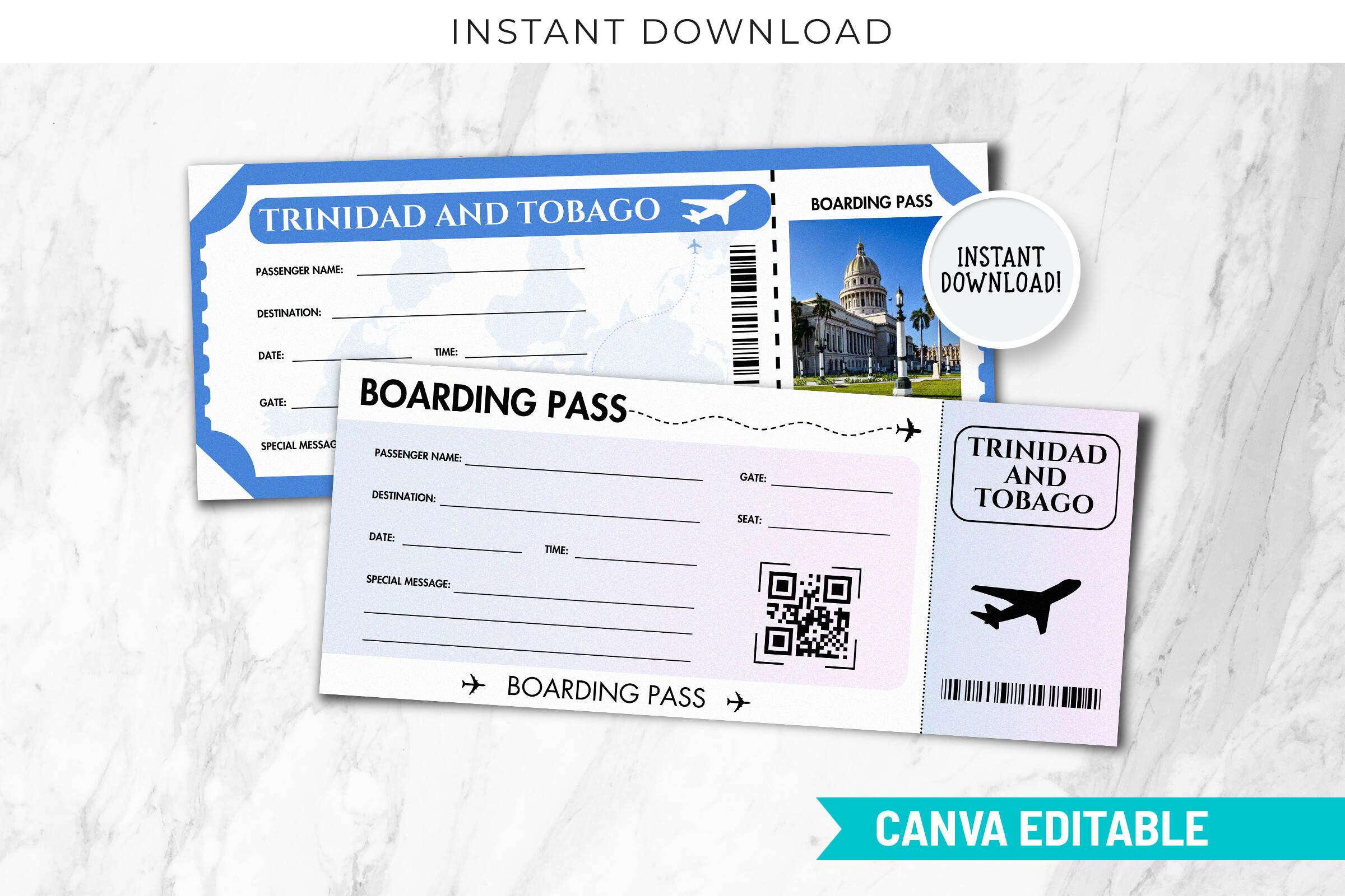 Trinidad and Tobago Trip Gift Ticket