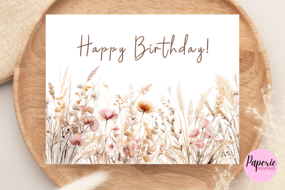 Wildflower Birthday Card — Digital file
