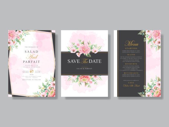 Beautiful Floral Wedding Invitation Card