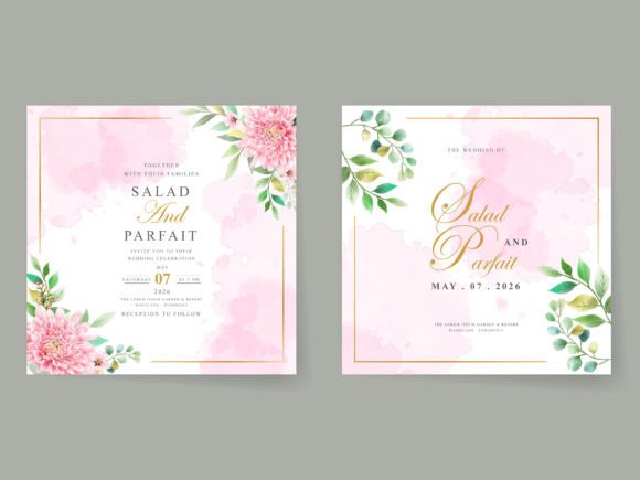 Beautiful Floral Wedding Invitation Card