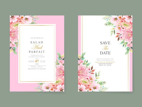 Beautiful Floral Wedding Invitation Card
