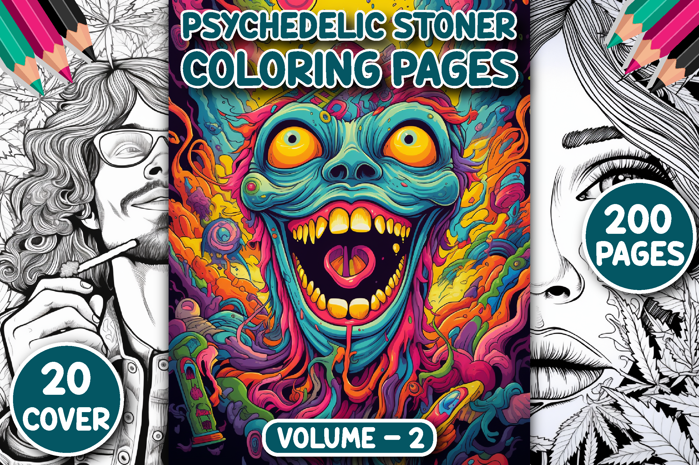 200 Psychedelic Stoner Coloring Pages