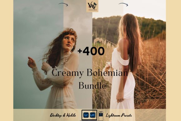 Lightroom Creamy Bohemian Presets Graphics