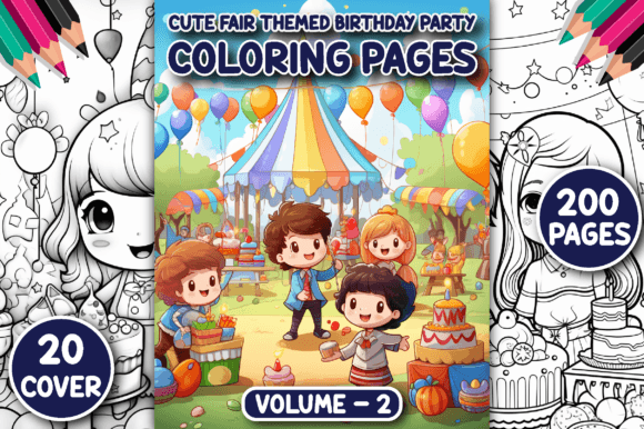 Cute Fair Themed Birthday Party Coloring