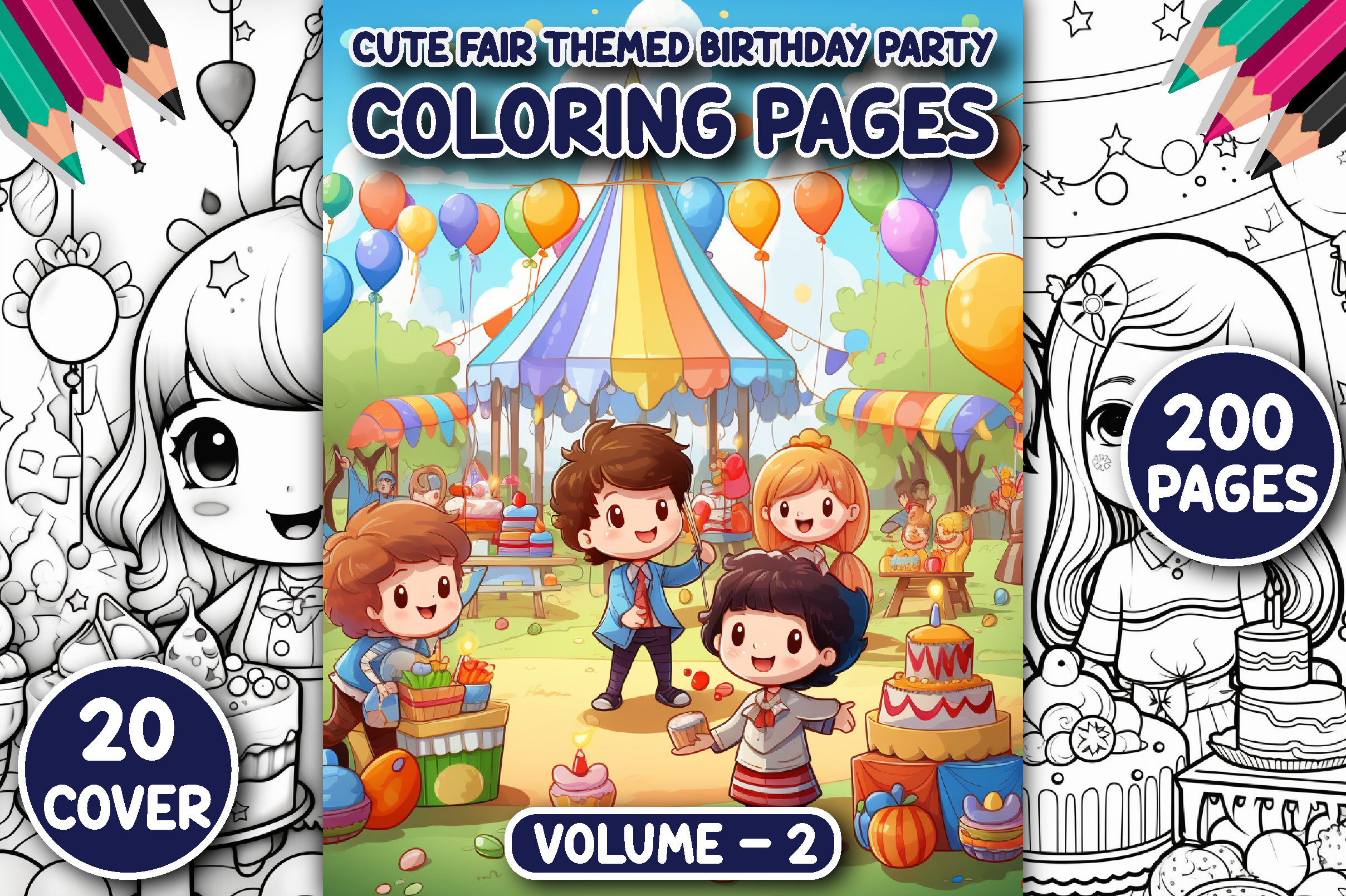 Cute Fair Themed Birthday Party Coloring