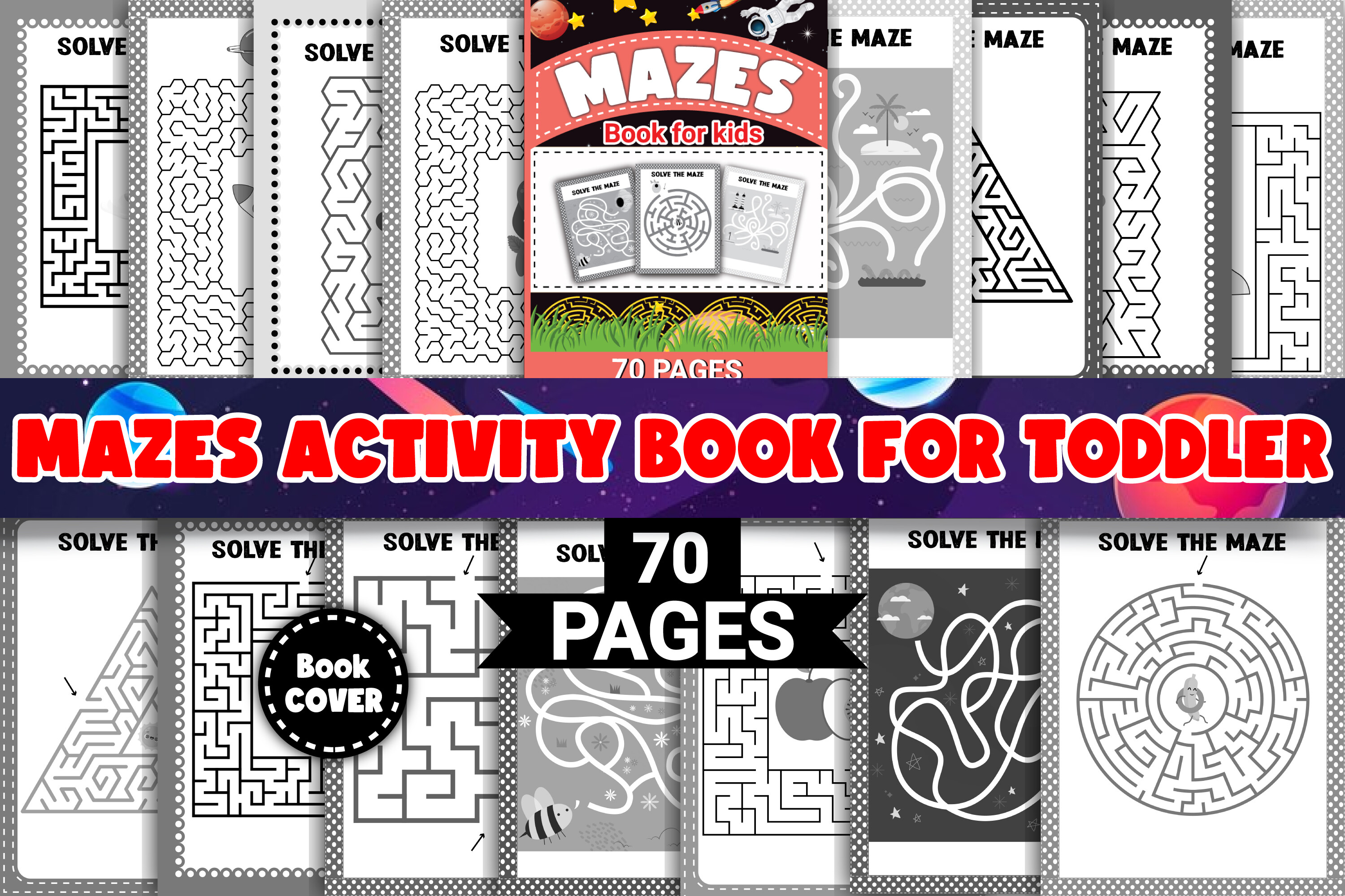 Maze Puzzles Activity Book for Children