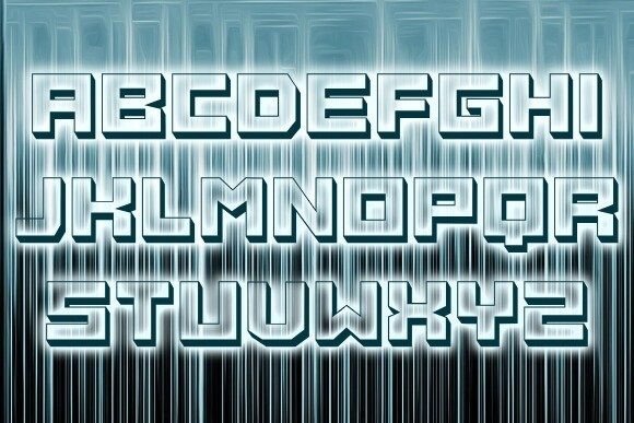 Plexiglass Font PNG with transparent background - Preview 1