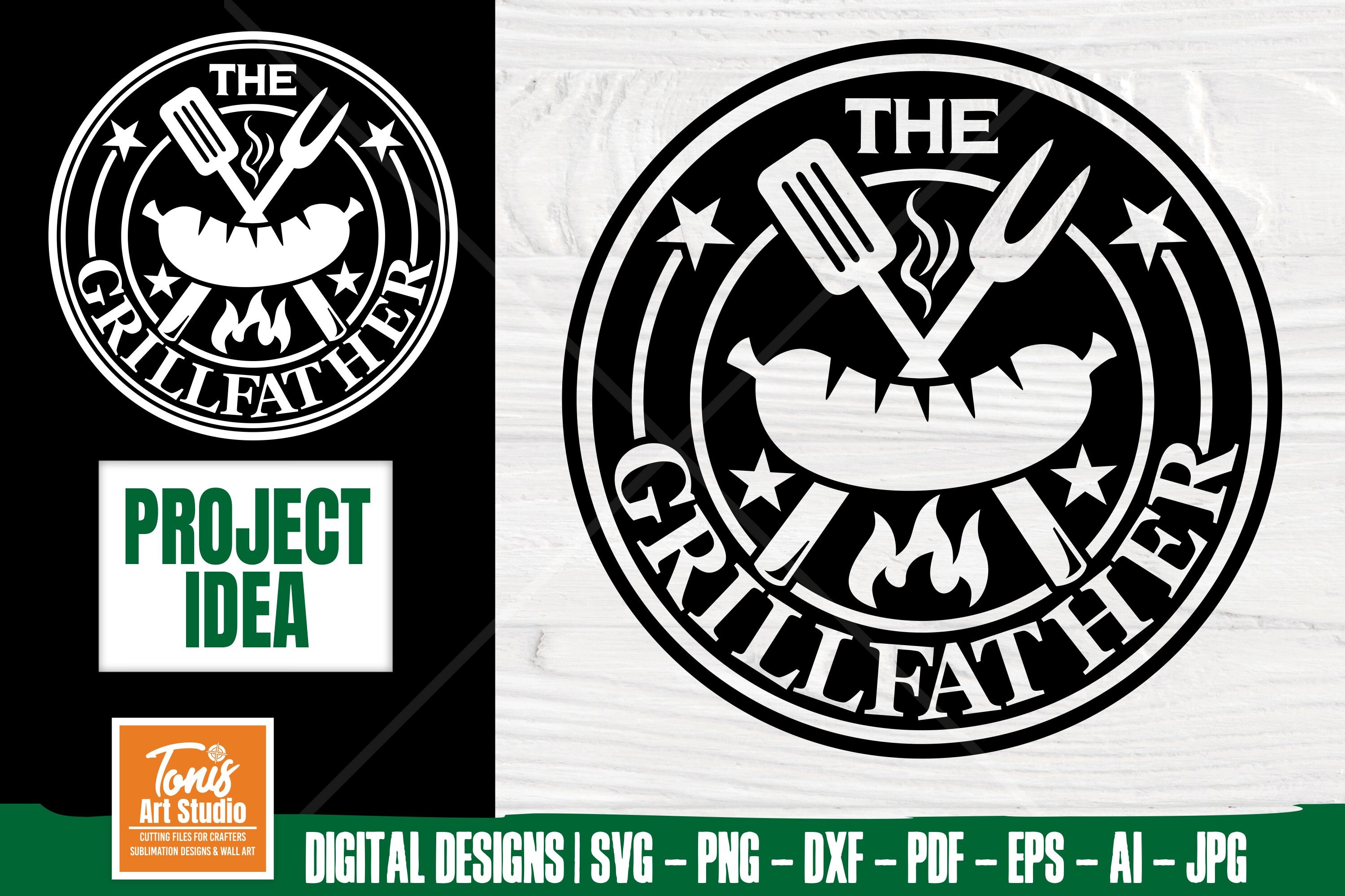 The Grillfather SVG | Bbq Dad SVG