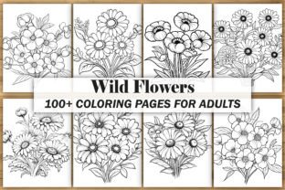 Wild Flowers Coloring Pages for KDP Graphic by C F Designer AH ...