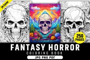 250 Fantasy Horror Coloring Pages Kdp Graphic by KIDS ZONE · Creative ...