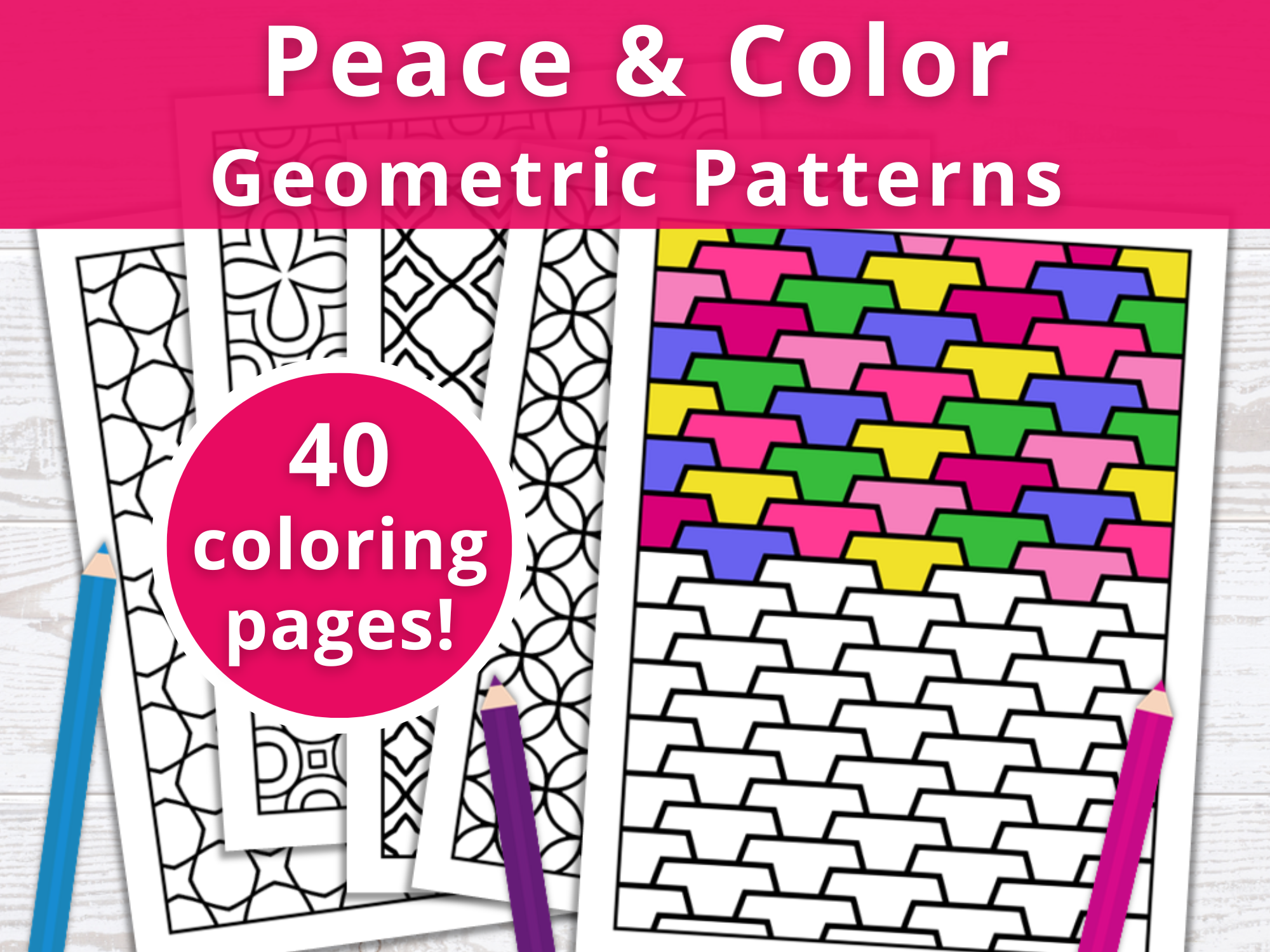 40 Peaceful Pattern Coloring Pages