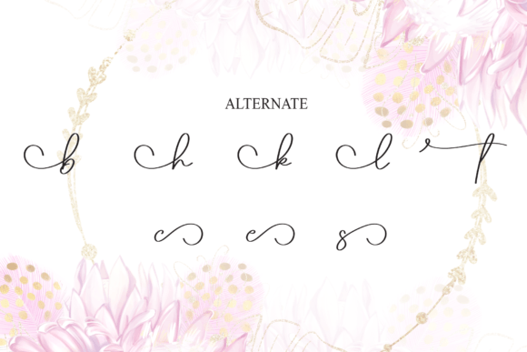 Bouquets Font PNG with transparent background - Preview 6