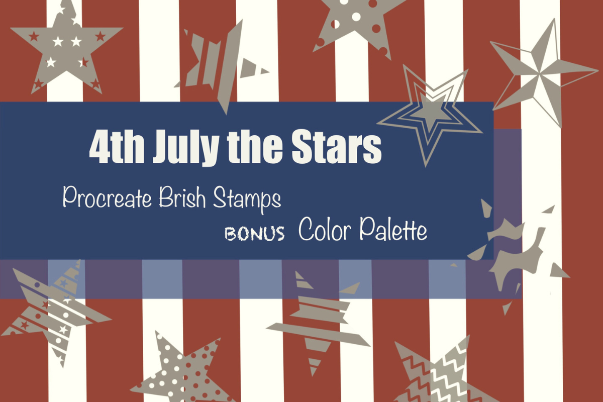 Procreate Brush Stamp| 4th of July Stars