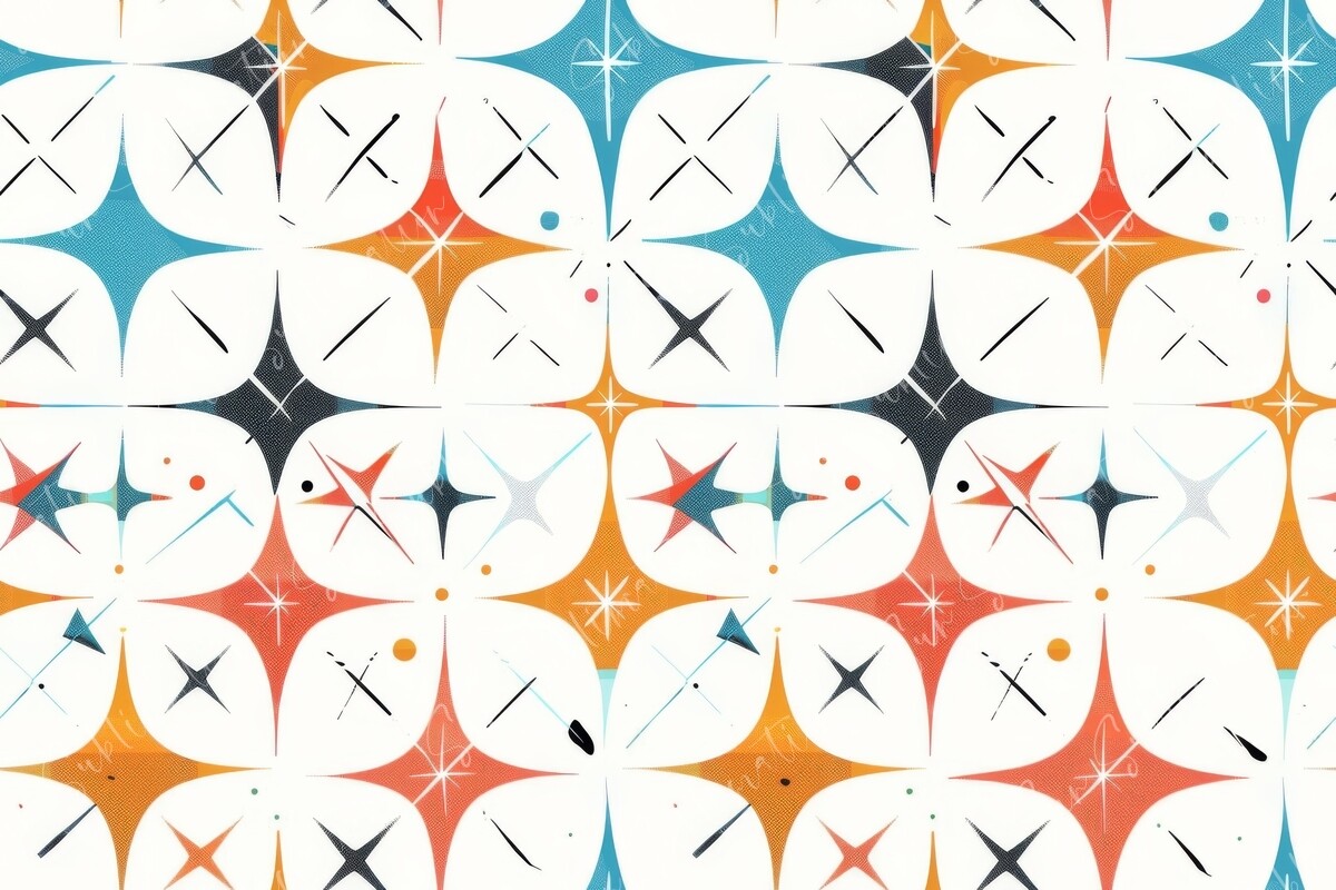 Retro Geometric Seamless Pattern Graphic by Sun Sublimation · Creative ...