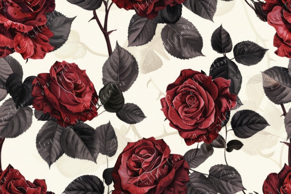Vintage Rose Seamless Pattern Graphic by Sun Sublimation · Creative Fabrica