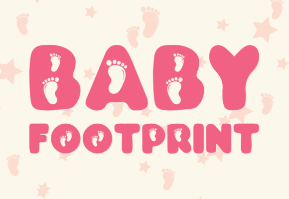 Baby Footprint Font - Preview 1
