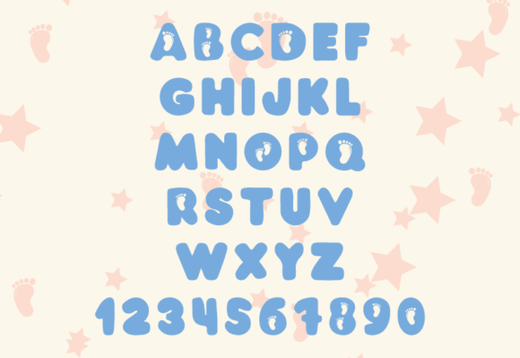 Baby Footprint Font - Preview 2
