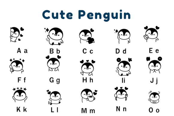 Cute Penguin Font - Preview 1