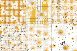 Daisy Flower Digital Paper Graphic by Nam Tiwa · Creative Fabrica