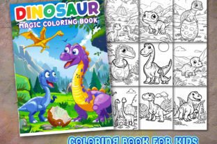 Dinosaur Coloring Page and Coloring Book Graphic by KDP GURU · Creative ...