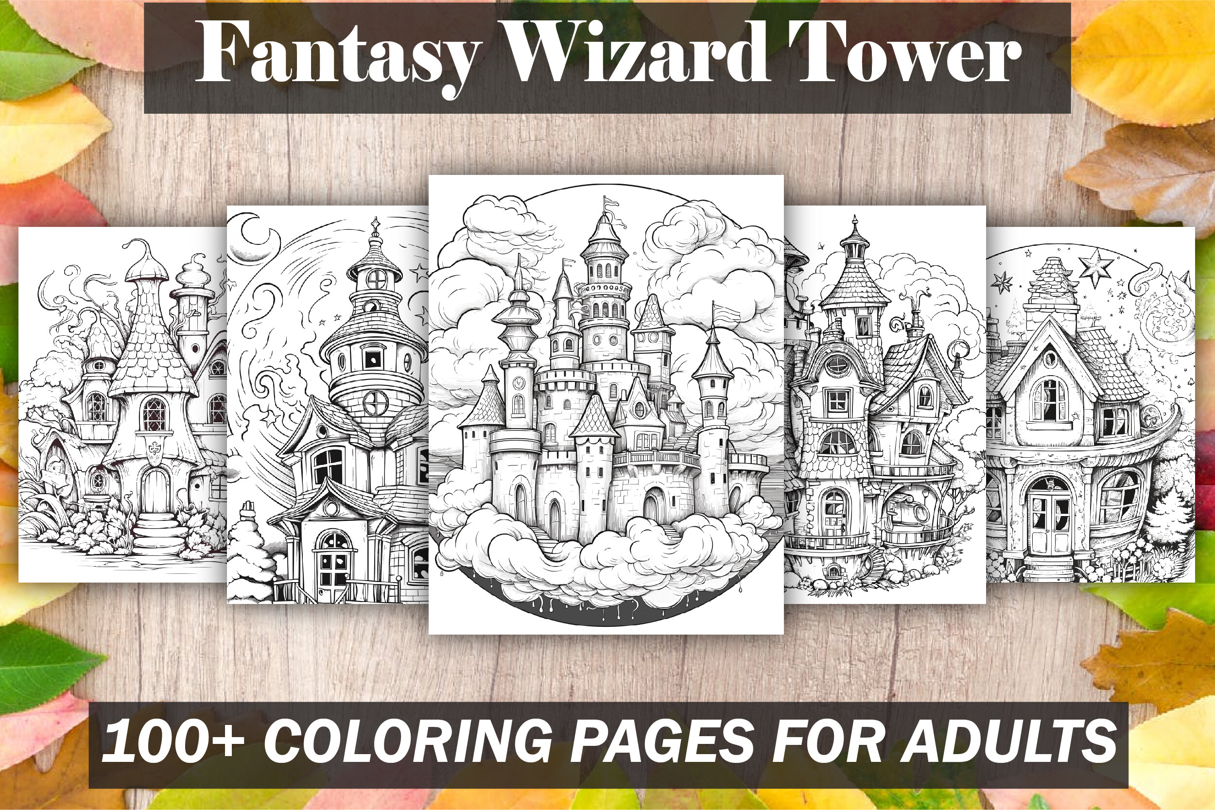 Fantasy Wizard Tower Coloring Pages