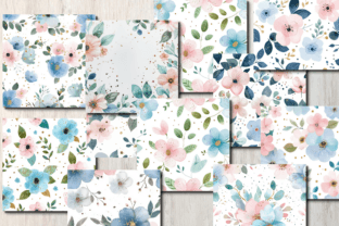 Floral Digital Paper Pack Graphic by craftsmaker · Creative Fabrica
