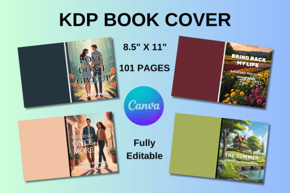 KDP Book Cover, Fully Editable in Canva