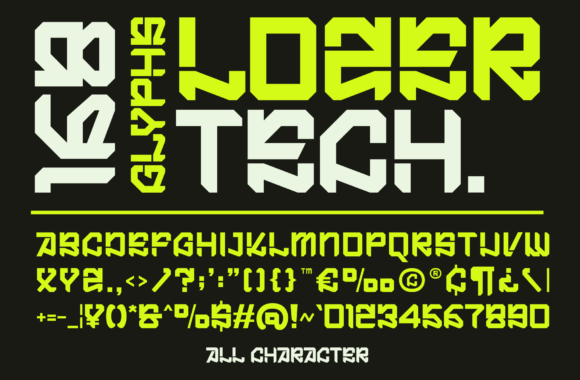 Lozer Font PNG with transparent background - Preview 1